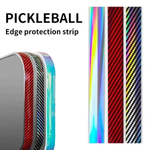Pickleball Paddle Edge Bumper Guard Self Adhesive Carbon Fiber Pattern Anti Scratch Anti Abrasion Durable Sports Protective Gear