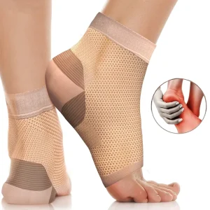 Plantar Fasciitis Breathable Socks Arch Support Ankle Compression Sleeve Brace Toeless Socks for Foot Pain Relief Swelling