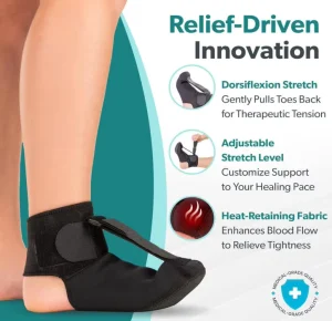 Plantar Night Sock Adjustable Stretch Brace Gentle Tension Guard for Short Home Walking Recovery Support Sleep Wear