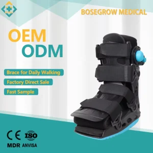 Pneumatic Orthopedic Walking Brace with Rocker Sole for Soft Tissue Injury and Recovery Walking Support