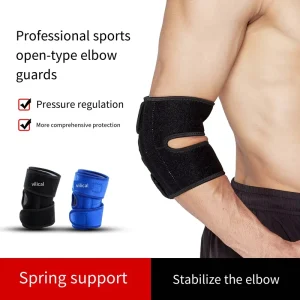 Polyester Adult Sports Elbow Protector Elastic Compression Knitted Anti-collision Support for Spring Outdoor Sports