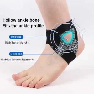 Polyester Ankle Cuff with Breathable Ankle Wrap for Mild Ankle Support for Work Lounge Wear