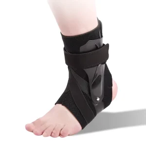 Popular Black Adjustable Ankle Brace Lace up Ankle Support Ankle Pain Sprain Guard Strap Brace