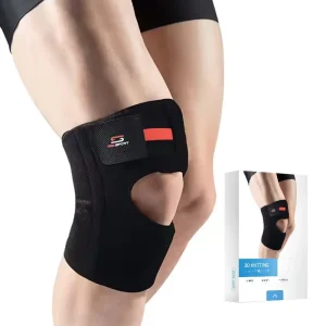 Popular Compression Sleeve Protector Knee Pads Sport with Springs Warm Knee Support Brace with protection NEW DESIGN