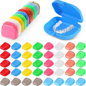 Portable False Tooth Denture Box Dental Teeth Holder Denture Case Cup Storage Box Container Travel Mouth Guard Case