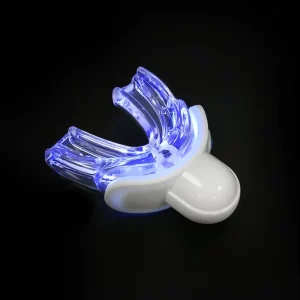 Portable Home Use BPA Free Blue Light LED Teeth Whitening Lamp with 5 Pcs LED Bulb TPR Mouth Guard Made of Plastic ABS Adult Use