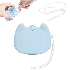Portable Outdoor Travel Retainer Holder Braces Aligner Case with Vent Holes Silicone Lanyard