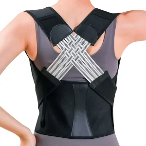 Posture Support Corset Black Adjustable Back Corrector Customize Back Support Belt Posture Protector