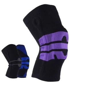 Power Knit Anti Move Silicone Knee Brace Sleeve Pad Support Patella Leg Side Stabilizer Protector for Knee Pain Relief