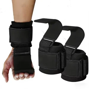 Power Neoprene Weight Lifting Hooks Customized Pull up Grip Wrist Straps Hooks for Fitness Exercise