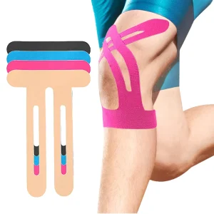Pre-Cut Kinesiology Tape Cotton Self Adhesive Sports Bandage Meniscus Knee Support Tape for Marathon Athletes