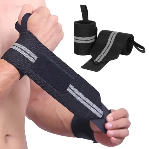 Premium Compression Wrist Wraps and Gym Straps for Heavy Weight Lifting