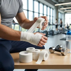 Premium Cotton Zinc Oxide Sports Tape Strong Adhesive Rigid Strapping Athletic Bandage For Boxing Football BJJ Climbing