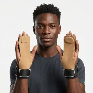 Premium Heavy Duty Cowhide Palm Guard Gloves with Professional Protection & Non Slip for Weight Lifting & Strength Training