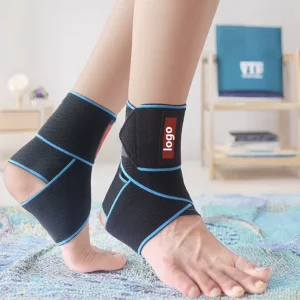 Private Label Breathable Elastic Basketball & Volleyball Ankle Protector Support Brace Bandage Guard for Sports Protection