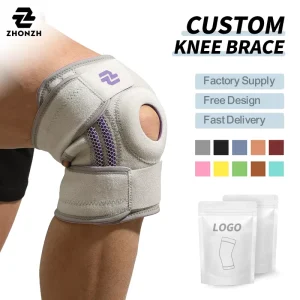 Private Label OEM Non Slip Silicone Knee Support Compression Knee Brace Protective Gear for Fitness Cycling