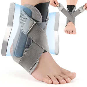 Professional Adjustable Ankle Brace Support for Sprained Ankle Compression Wrap for Injury Prevention & Sports Recovery