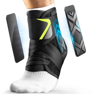 Professional Adjustable Ankle Brace Support for Sprained Ankle Compression Wrap for Injury Prevention and Sports Recovery