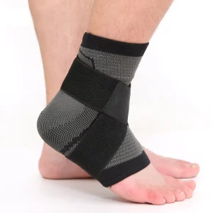 Professional Adjustable Ankle Support Brace Compression Ankle Sleeve With Straps For Sprain Recovery Basketball Running