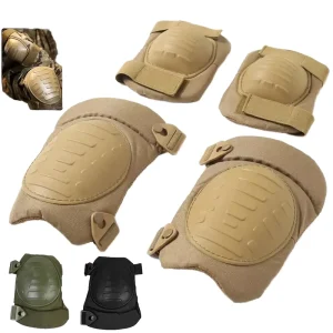 Professional Adjustable Nylon Knee Elbow Protector Set 4 Pcs Sports Hunting Protective Gear Flexible