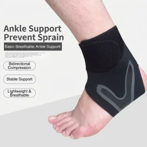 Professional Ankle Brace with Outer Soft Armor Secondary Compression Anti Sprain Ankle Guard for Soccer Football