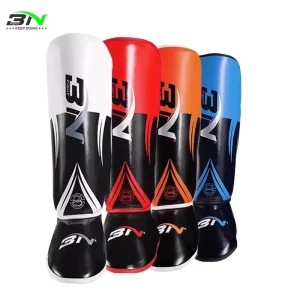 Professional Boxing MMA Shin Guards PU Leather Shin Pads for Training Sparring and Punching Protector