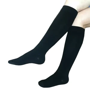 Professional Class 1 Nurse Black Nylon Knee High 15-21mmHg Compression Socks Varicose Veins DVT Stockings