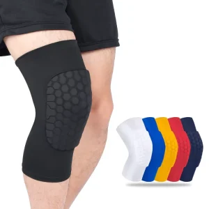 Professional Compression Polyester Spandex Knee Sleeves Honeycomb Sports Knee Support for Men Women Elbow Knee Pads