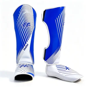 Professional Durable Comfortable Soft PU Leather Protective Shin Guards for Boxing Kickboxing Muay Thai Karate Practice