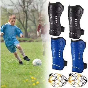 Professional Football Shin Guards Plastic Double Straps Thickened EVA Anti-collision Design Elastic for Closure Custom Logo