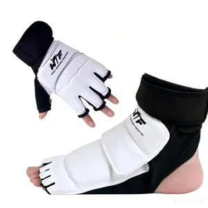 Professional Hand and Foot Guards Set Protector Half Finger Boxing Gear Equipment for Taekwondo Muay Thai MMA Martial Arts