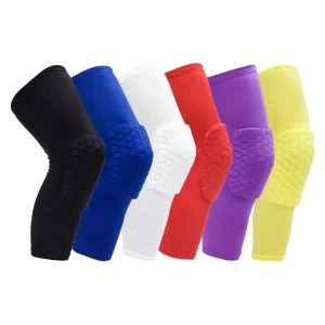 Professional Honeycomb Padded Knee Sleeve For Basketball Volleyball Sports Protection Anti-Collision Leg Compression