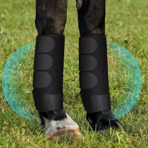 Professional Horse Racing Equipment Anti Collision Diving Material Horse Leggings with Strap Horse Legs Protective Gear