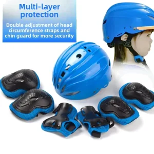 Professional Inline Roller Skates Protective Gear Set for Children Thermoplastic Elastomer Material Includes Helmet Knee Pads