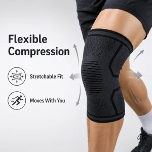 Professional Nylon Knee Pads Elastic Spring Support Anti Collision Compression Knee Wraps Sports Protective Gear