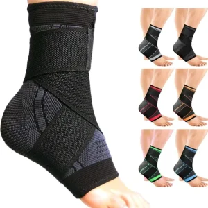 Professional Protection Fitness Soccer Football Basketball Ankle Sleeve Socks Support Strap Protector Spandex Nylon