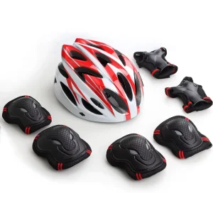 Professional Protective Gear Helmet Roller Skating Training Bicycle Skating Teaching Hand Knee Elbow Skateboard Six-piece Set