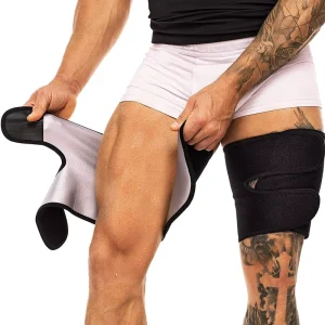Professional Sauna Thigh Shaper Sleeves Polymer Heat Reflecting Compression Wraps Adjustable Fitness Support Gear 2 Pcs