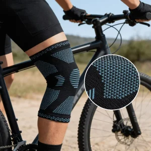 Professional Soft Breathable Compression Knee Sleeve with Anti Slip Function for Sports Basketball Mountaineering