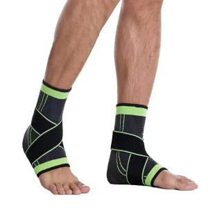 Professional Sports Ankle Support Adjustable Compression Ankle Brace Protection Basketball Running Fitness Orange Green Black