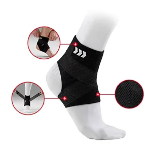 Professional Sports Ankle Support Brace Eco friendly High Quality Nylon Sleeve Straps for Basketball Sport Protection