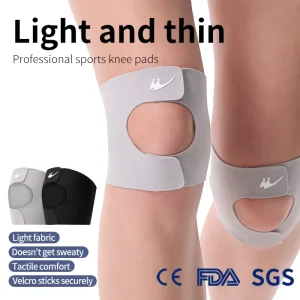 Professional Sports Knee Pads with Strong Velcro Closure for Meniscus Pressure Relief and Injury Prevention