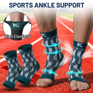 Professional Sports Knitted Ankle Braces 360 Degree Surrounding Wrap Compression Ankle Support Sleeve for Fitness Hiking Cycling