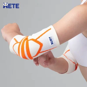 Professional Sports Protective Gear Breathable Spandex Nylon Elbow Compression Sleeve Pull On Closure for Weightlifting Gym