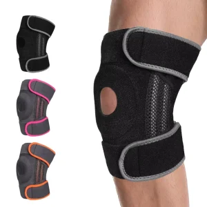 Professional Spring Stabilizer Fitness Knee Sleeve Knee Pain Meniscus Tear Adjustable Open Patella Support Strips Knee Protector