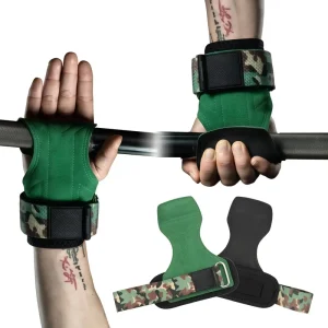 Professional Weightlifting Grips Anti Slip Gym Hand Grips with Custom Logo Padded Wrist Support for Bodybuilding CrossFit