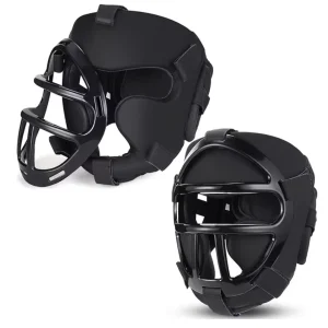 ProfessionalNew Custom Logo Detachable Face Mask Full Face Protection Shock Absorbent Breathable Kids Adult Taekwondo Head Guard