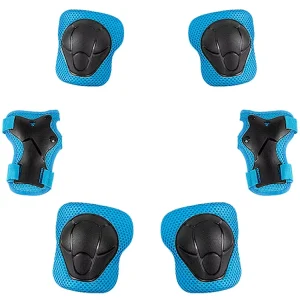 Protect Adult and Kids Skateboard Protective Gear Set with Rollerblading Knee Elbow Pads Wrist Guards EVA Material