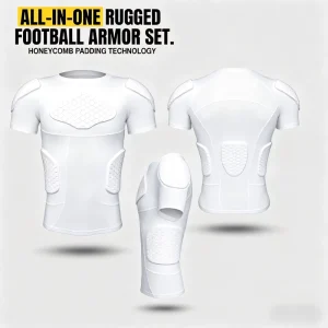 Protective Compression Padded Shirt Padded Clothing Impact Protection Shockproof Adult Football Protector Breathable Shirt