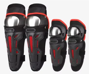 Protective Gear Rider Riding Equipment Four piece Stainless Steel Anti fall Off road Scooter Motorcycle Cycling Knee Pads